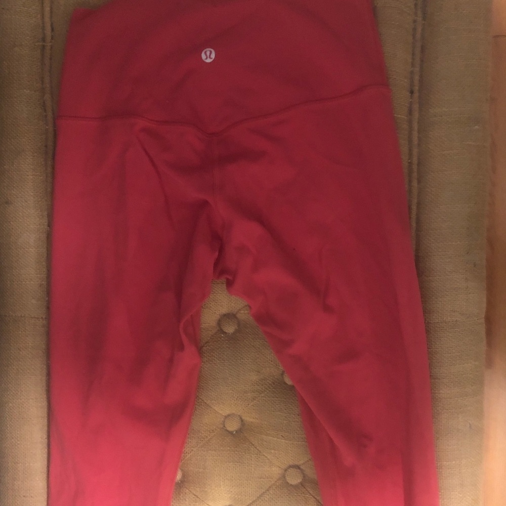 Pink Lululemon yoga pants